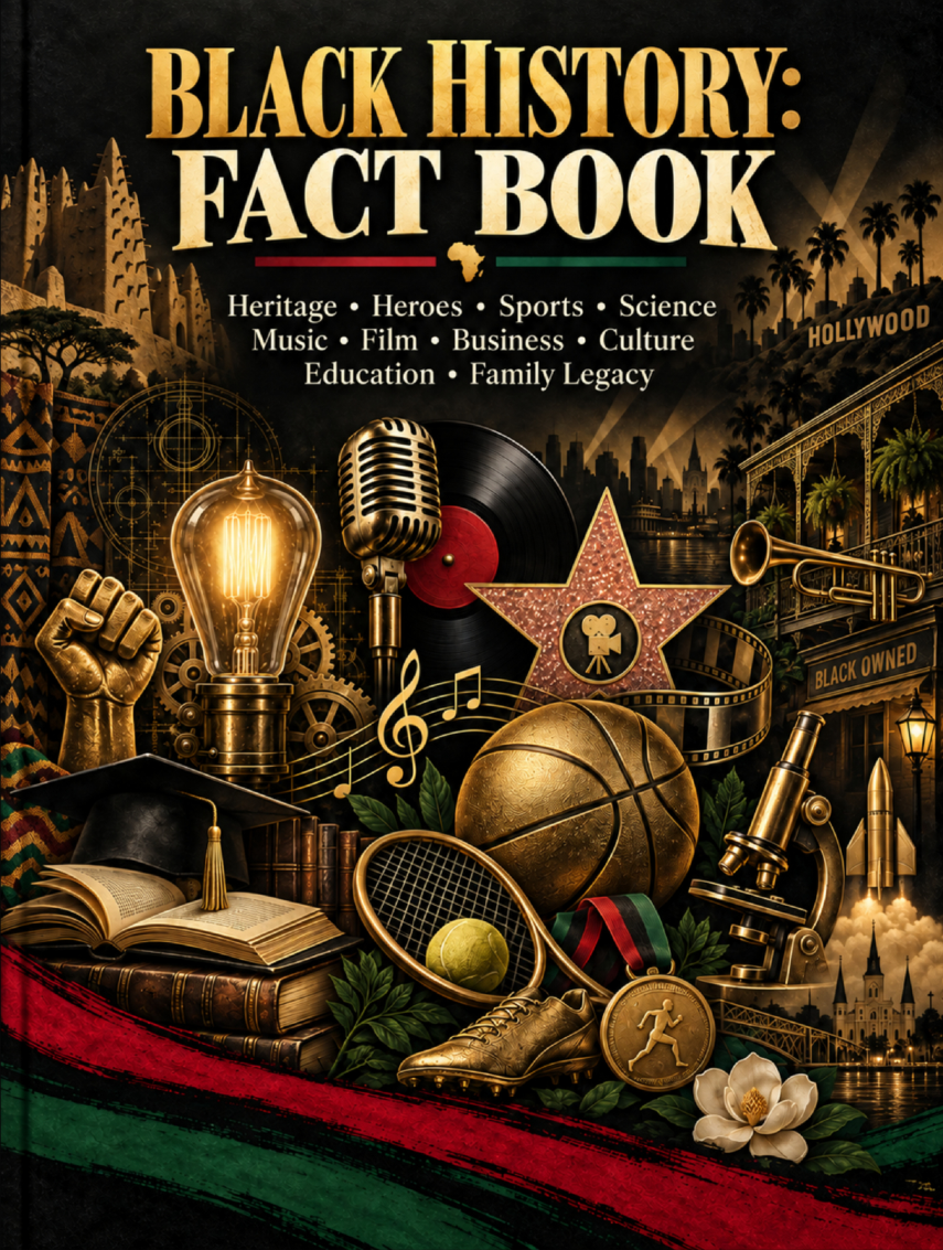 Black History: Fact Book: Heritage, Heroes, Sports, Science, Music, Film, Business & Culture book cover